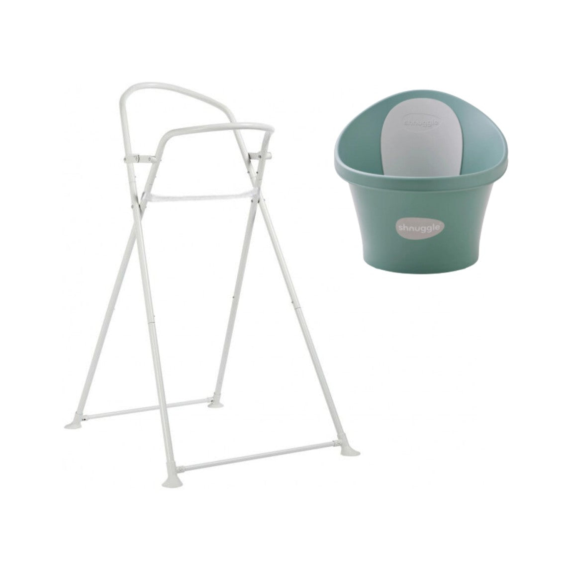 Banheira Shnuggle + Suporte - Menta