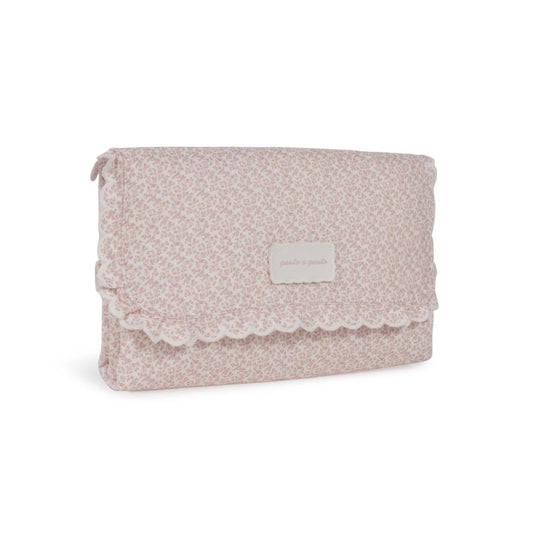 Muda-Fraldas Portátil Maison Tender - Flores Rosa