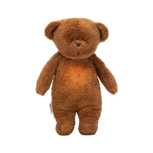 Moonie Urso C/Luz E Som Em Algodão Orgânico - Caramel