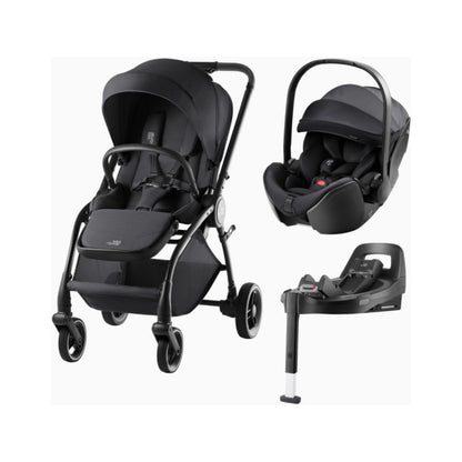 Carrinho Rio Lux + Baby-Safe Pro 5Z + Vario Base 5Z - Carbon Black