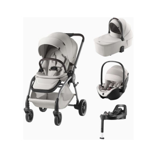 Carrinho Rio Com Alcofa+Baby-Safe Pro+Base Vario 5Z Britax-Romer - Soft Taupe