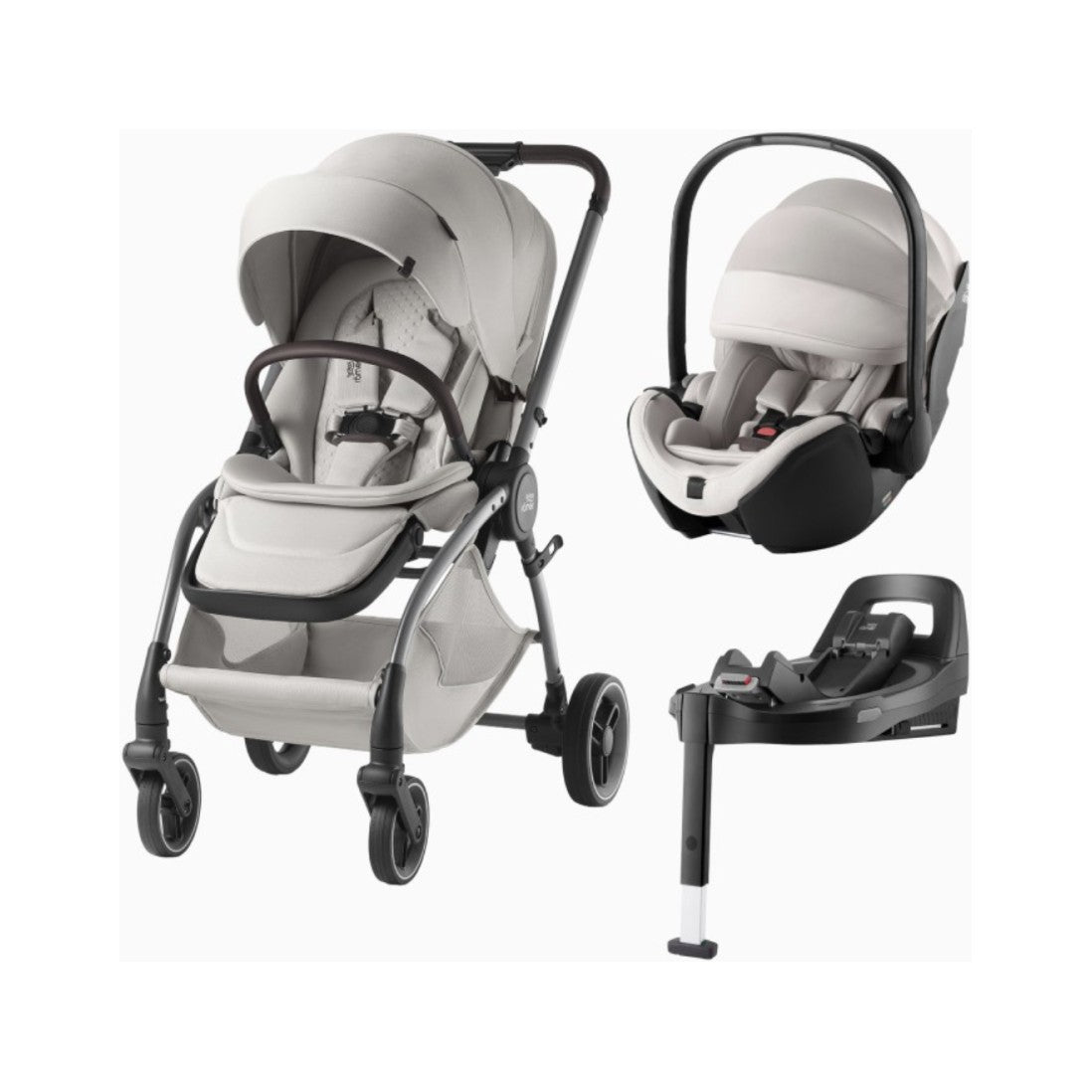 Carrinho Rio Lux+Baby-Safe Pro Lux+Vario Base 5Z Britax-Romer  - Soft Taupe