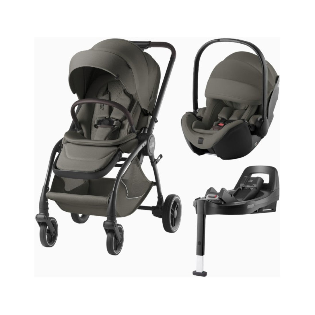 Carrinho Rio Lux+Baby-Safe Pro Lux+Vario Base 5Z Britax-Romer  - Urban Olive