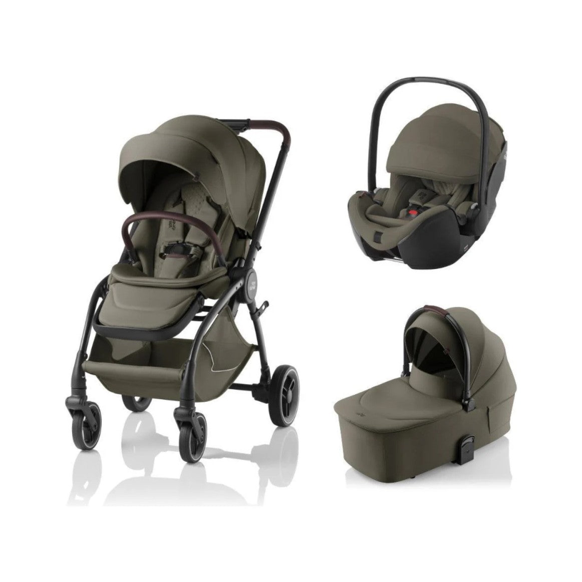 Carrinho Rio Lux Com Alcofa+Baby-Safe Pro Britax-Romer - Urban Olive
