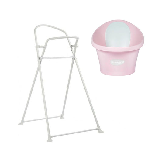 Banheira Shnuggle + Suporte - Rosa