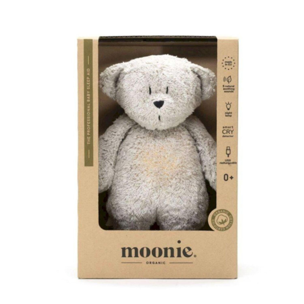 Moonie Urso C/Luz E Som Em Algodão Orgânico - Grey