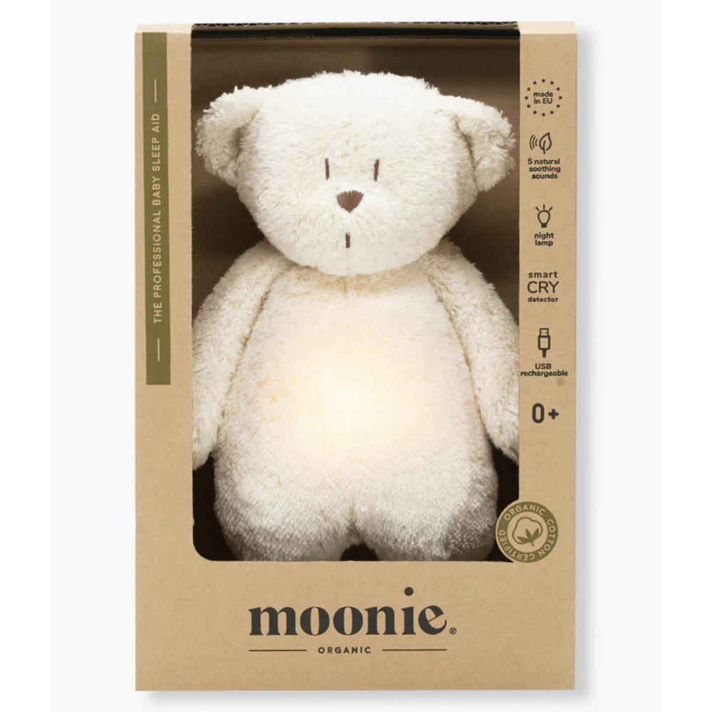 Moonie Urso C/Luz E Som Em Algodão Orgânico - Polar