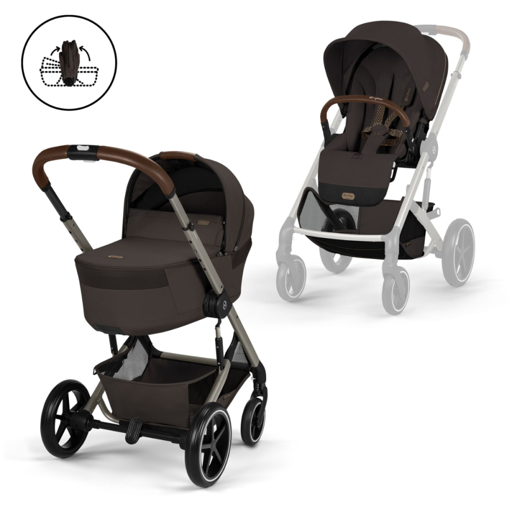 Balios S Lux  - Fold Cot Chocolate Brown