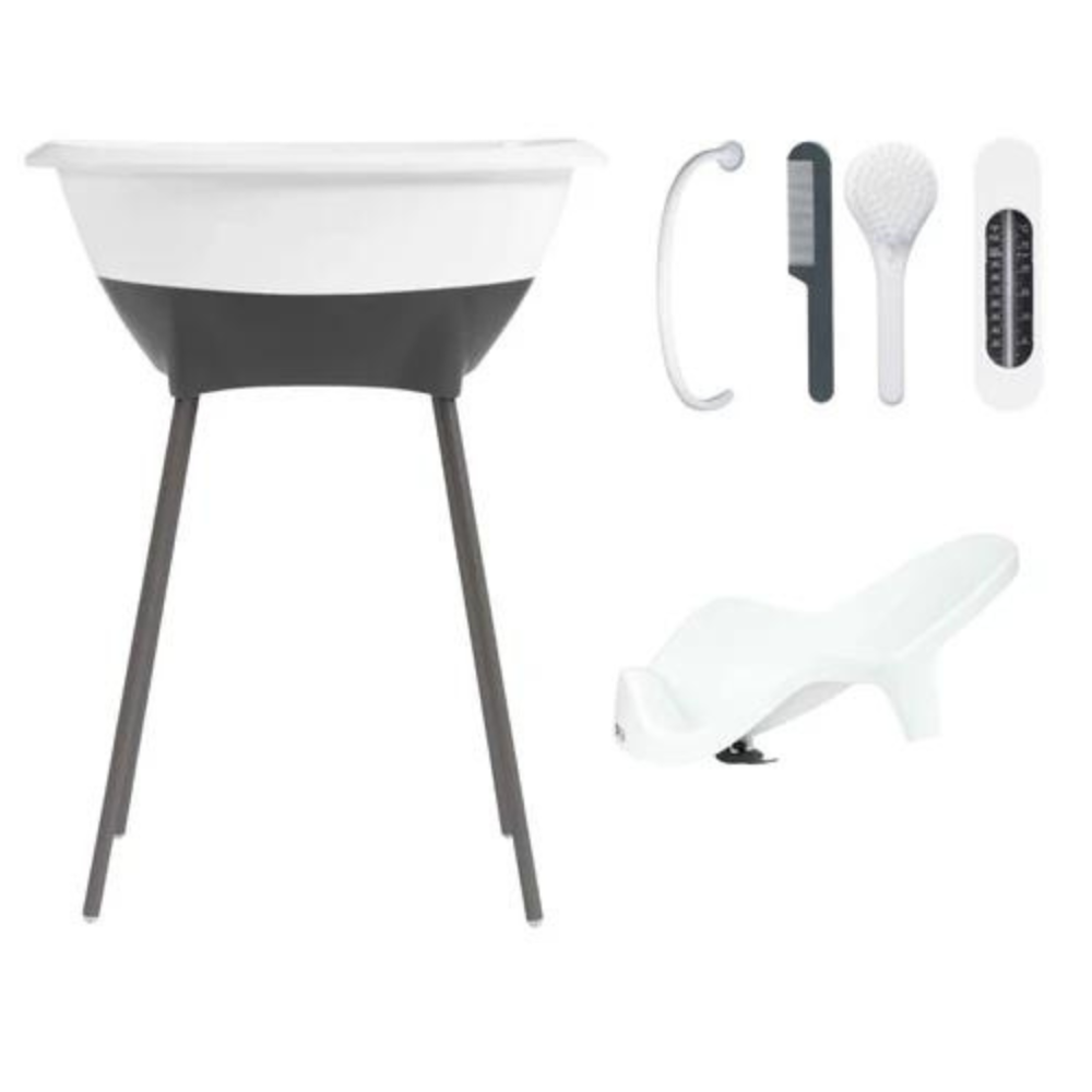 Conjunto De Banho Branco/Cinza Luma