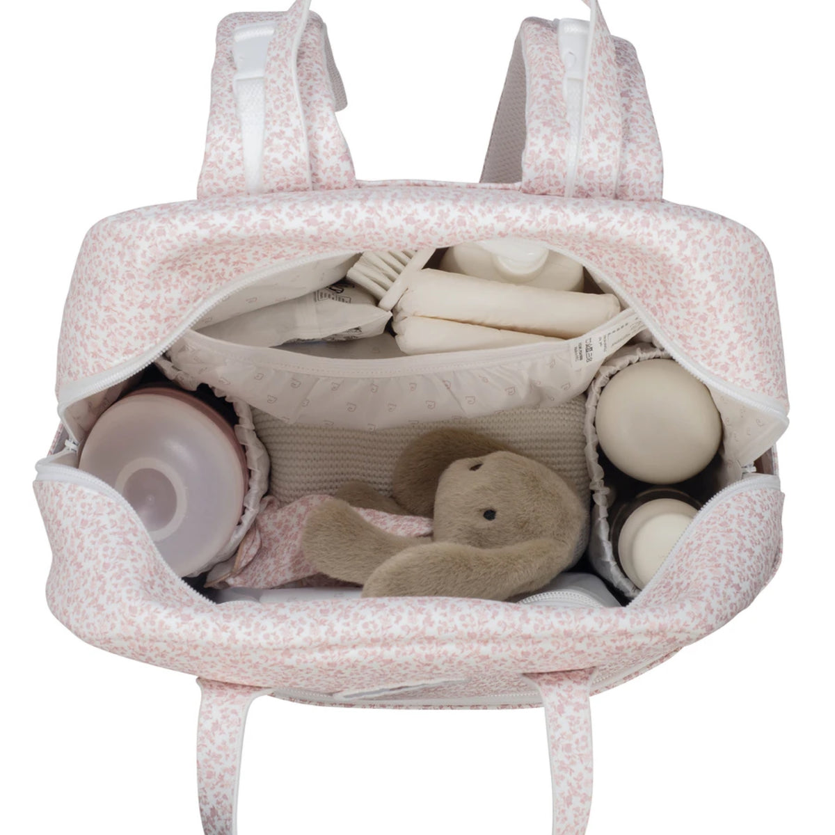 Mochila de Maternidade Maison Tender - Flores Rosa