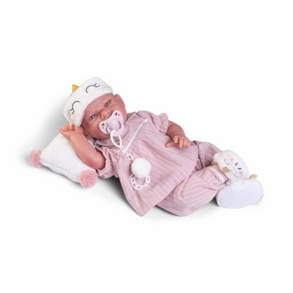 Reborn Lea Pijama E Mascara De Olhos