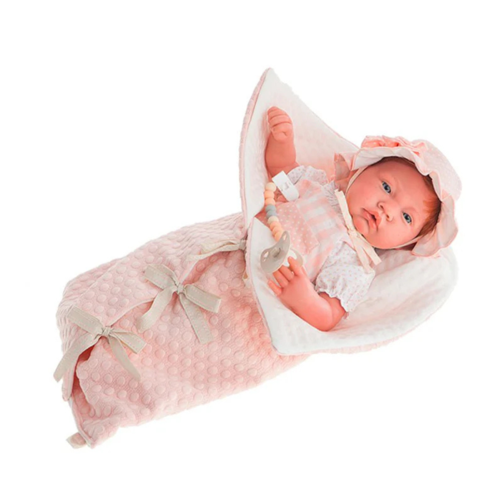 Boneca Reborn Ruiva Com Chapéu