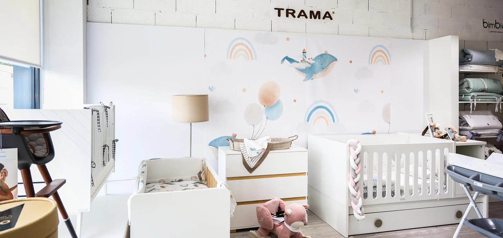 Zona de quarto e mobiliário Trama na loja Arisca