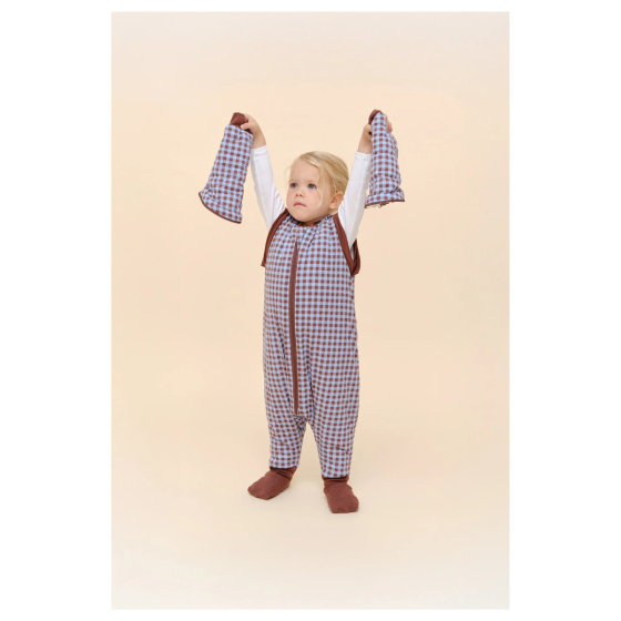 SACO DE DORMIR C/PERNAS VICHY BROWN&BLUE - TOG2.5 - 2 ANOS