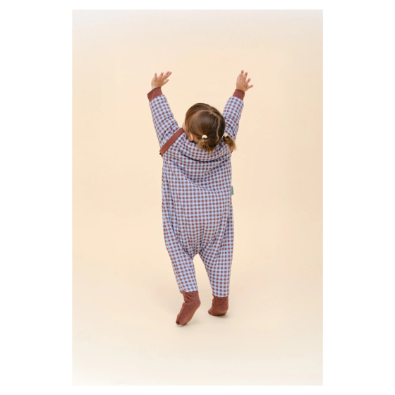 SACO DE DORMIR C/PERNAS VICHY BROWN&BLUE - TOG2.5 - 2 ANOS