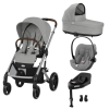 CYBEX BALIOS S LUX, COT S LUX, CLOUD G PLUS, BASE G, ADAPTADORES - STONE GREY