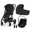 CYBEX BALIOS S LUX, COT S LUX, CLOUD G PLUS, ADAPTADORES - MOON BLACK