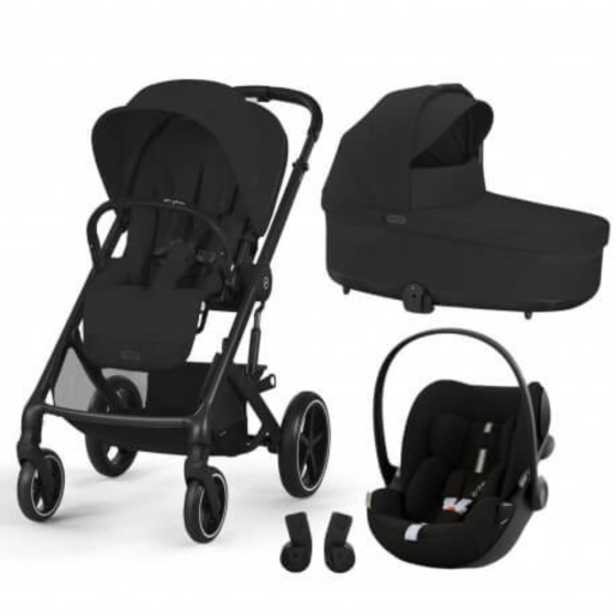 CYBEX BALIOS S LUX, COT S LUX, CLOUD G PLUS, ADAPTADORES - MOON BLACK
