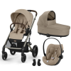 CYBEX BALIOS S LUX, COT S LUX, CLOUD G PLUS, ADAPTADORES - ALMOND BEIGE