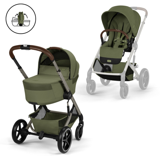 BALIOS S LUX  - FOLD COT MOSS GREEN