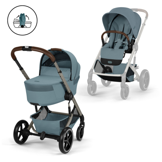 BALIOS S LUX  - FOLD COT STORMY BLUE 