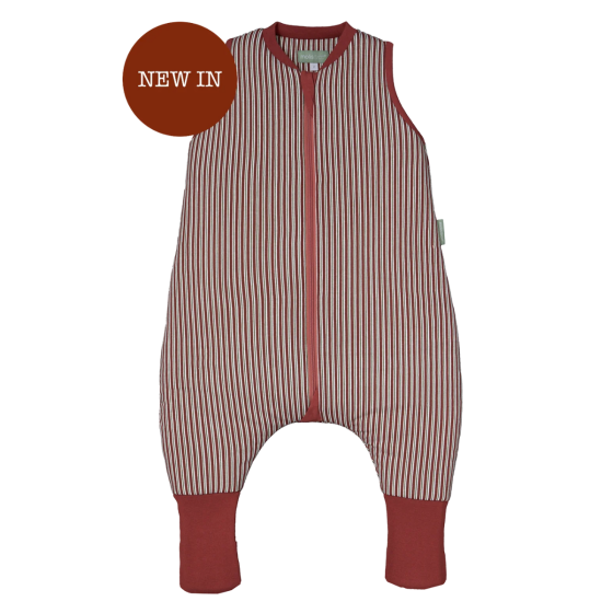 SACO DE DORMIR C/PERNAS BURGUNDY STRIPES - TOG2.5 - 1 ANO