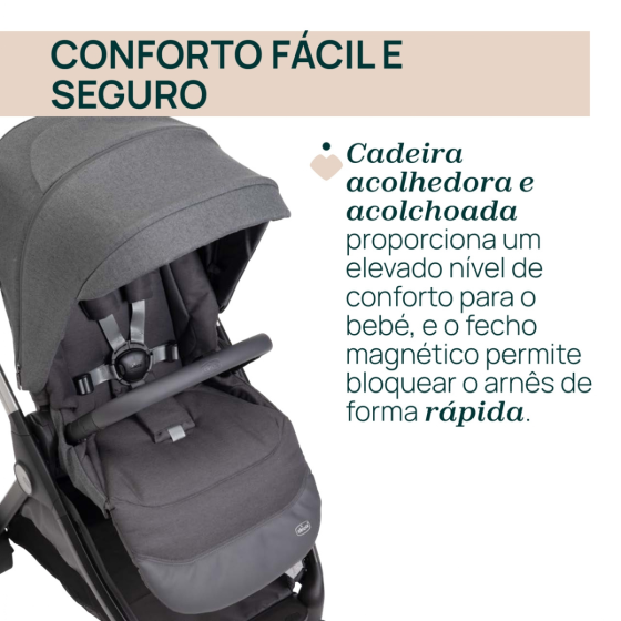TRIO BELLAGIO C/FLEXI +FIRST SEAT RECLINE - BLACK SATIN