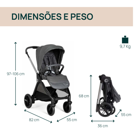 TRIO BELLAGIO C/FLEXI +FIRST SEAT RECLINE - BLACK SATIN