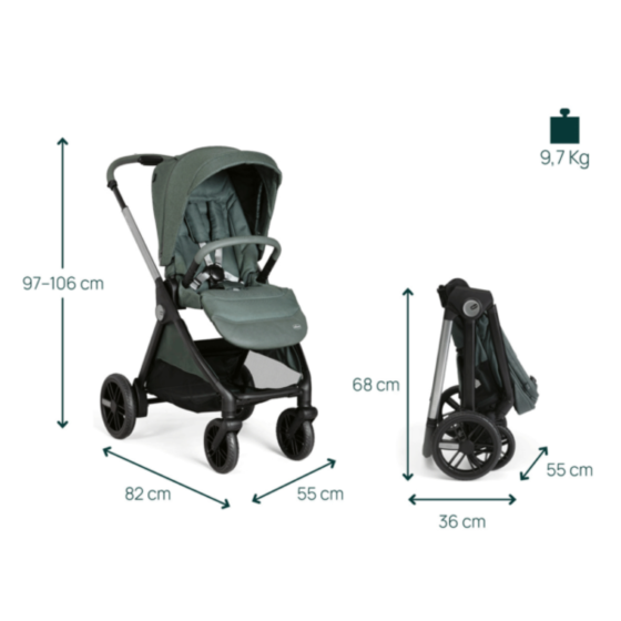 TRIO BELLAGIO C/FLEXI +FIRST SEAT RECLINE - FIR TREE
