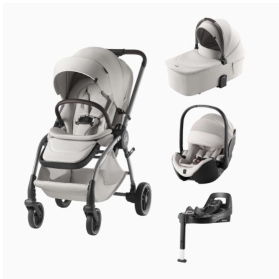 CARRINHO RIO COM ALCOFA+BABY-SAFE PRO+BASE VARIO 5Z BRITAX-ROMER - SOFT TAUPE