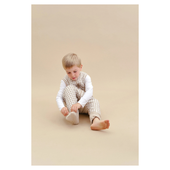 SACO DE DORMIR C/PERNAS VICHY BEIGE - TOG2.5 - 1 ANO
