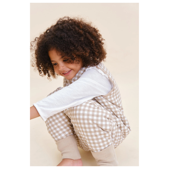 SACO DE DORMIR C/PERNAS VICHY BEIGE - TOG2.5 - 3 ANOS