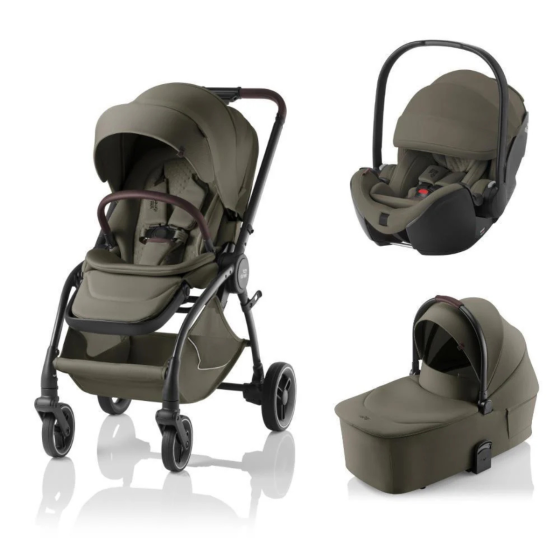 CARRINHO RIO LUX COM ALCOFA+BABY-SAFE PRO BRITAX-ROMER - URBAN OLIVE