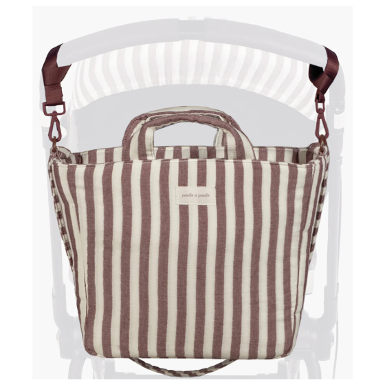 PASITO A PASITO BOLSA DE PASSEIO CHERRY STRIPS