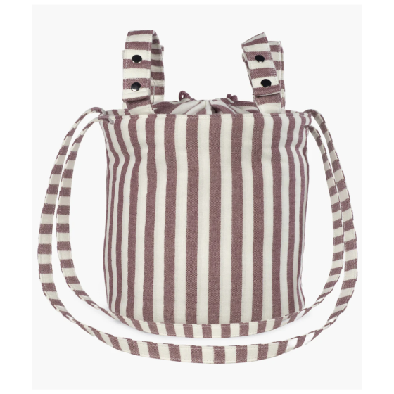 PASITO A PASITO BOLSA BUCKET CHERRY STRIPS