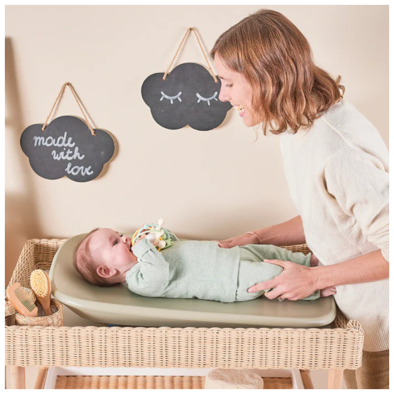 MUDA-FRALDAS EM ESPUMA NATTOU -  MENTA 